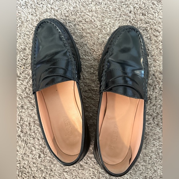 J.Crew Winona Lug Sole Penny Loafers in Spazzolato Leather - Picture 4 of 10